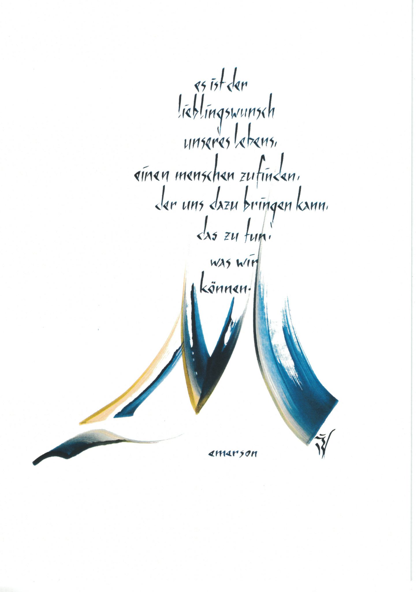 Karte 7 Ralph Waldo Emerson - Es ist der Lieblingswunsch